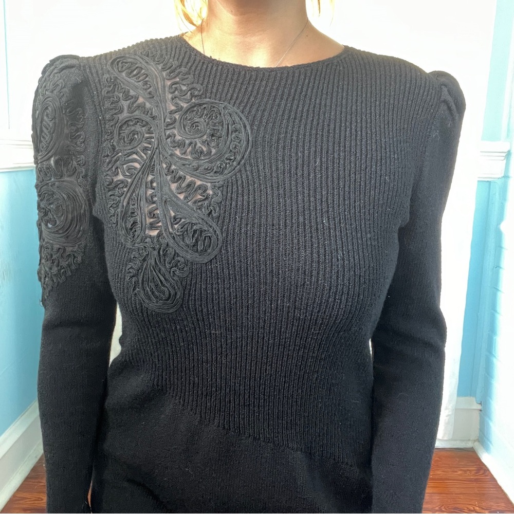 pat sandler for wellmore vintage 1970s midi sweater dress size 4